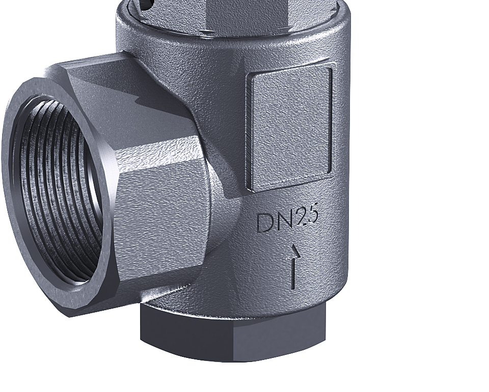 Sicherheitsventil 3/4" x 1 1/4" IG SV06 flüssige Medien, Edelstahl NBR, Hebel
