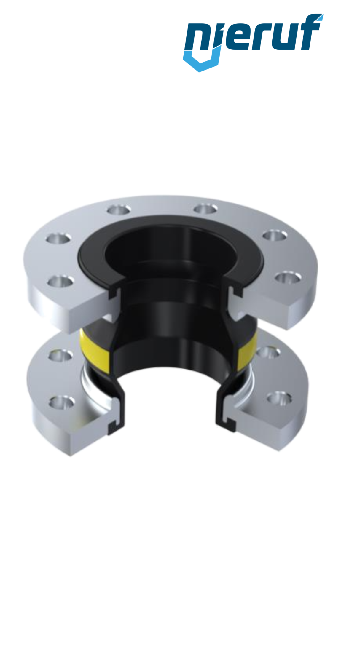 Compensatore DN50 tipo KP04 flange acciaio, manicotto NBR