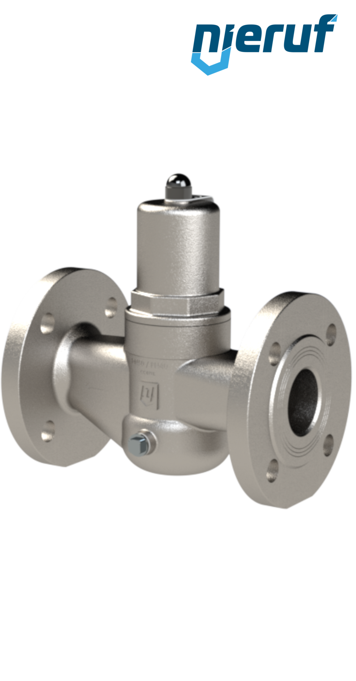 Flansch-Druckminderer DN 15 PN40 DM08 Edelstahl FKM 0,5 - 2,0 bar