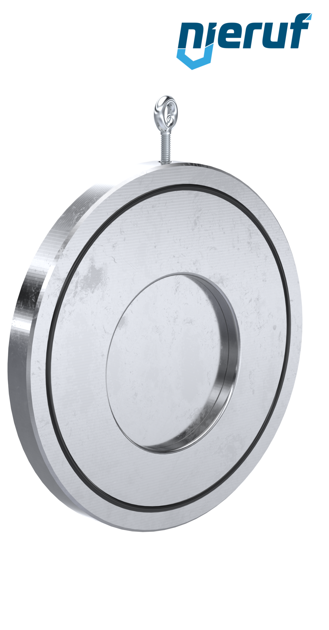 Zwischenflansch-Rückschlagklappe DN125 ZR01 Stahl 1.0460, verzinkt FKM (Viton)