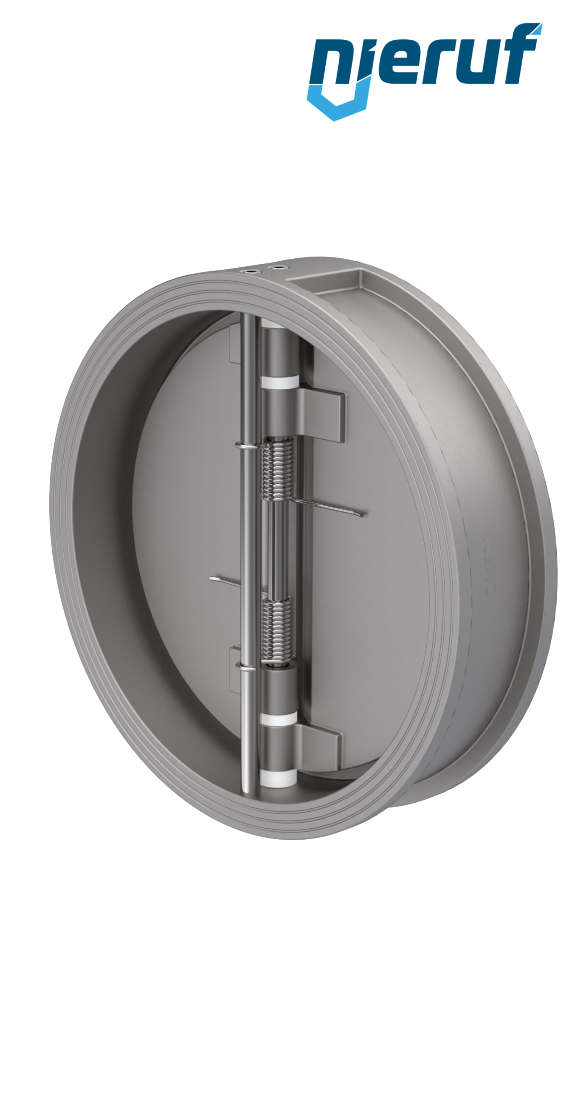 Doppelflügel-Rückschlagklappe DN500 DR03 Edelstahl 1.4408 FKM (Viton)