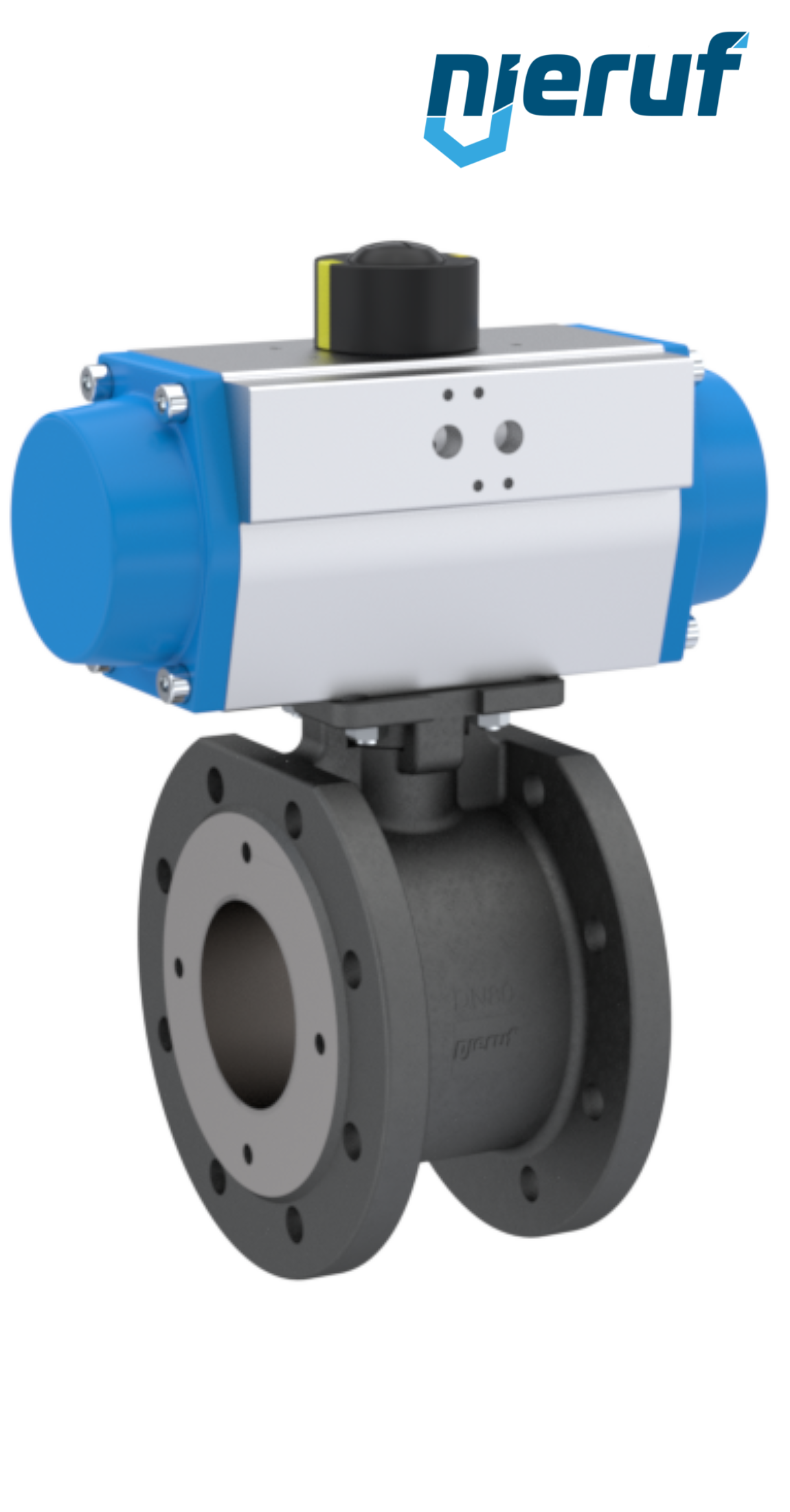 compact-automatic-flange ball valve DN32 PK06 pneumatic actuator single acting normally open
