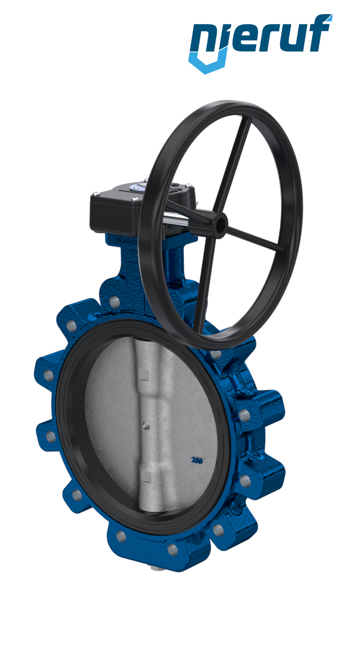 Absperrklappe AK02 DN 400 PN10 DVGW-Gas Schneckenradgetriebe