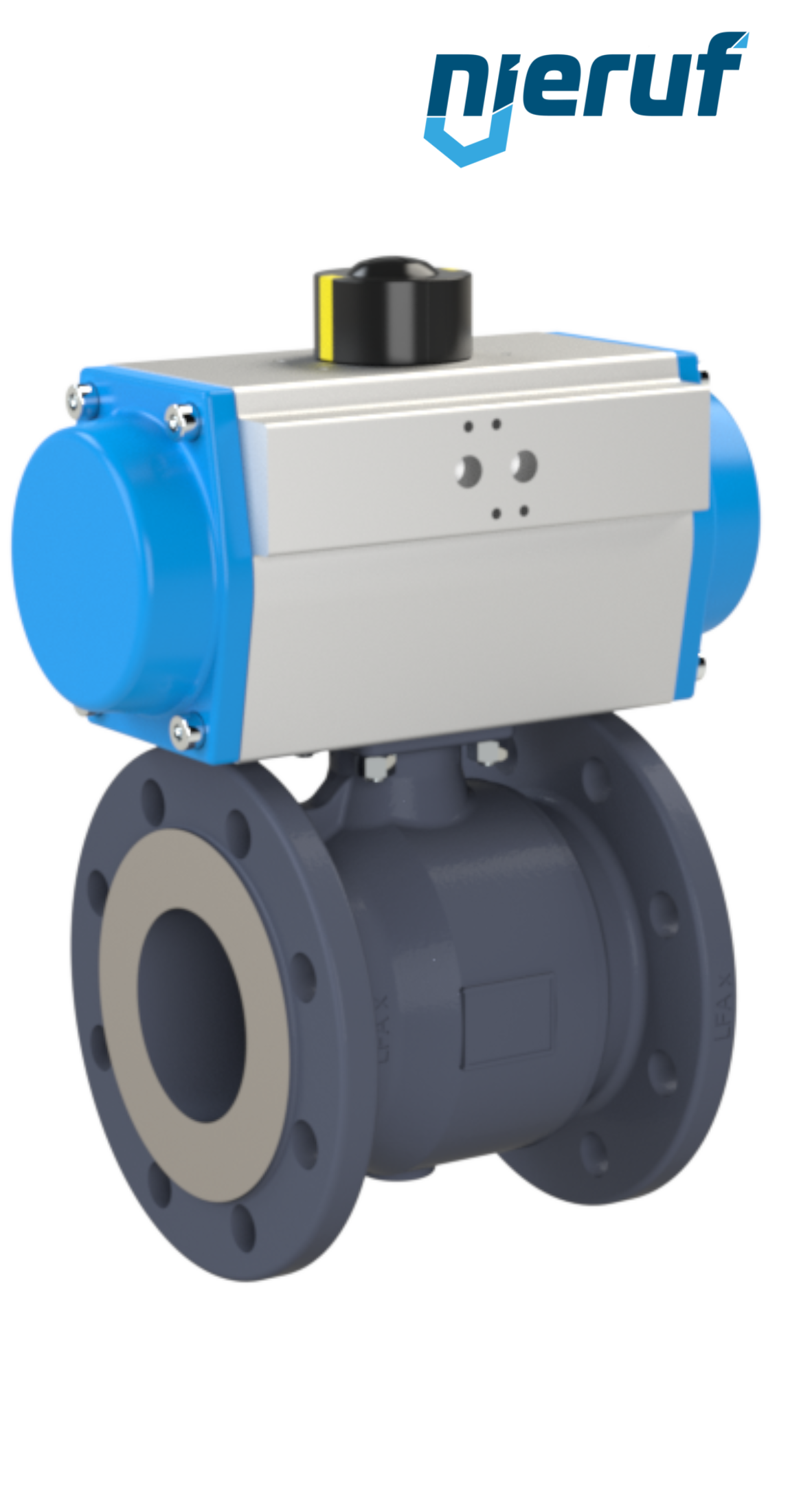 Automatik-Flanschkugelhahn DN80 - 3" Zoll PK04 pneumatischer Drehantrieb einfachwirkend federöffnend