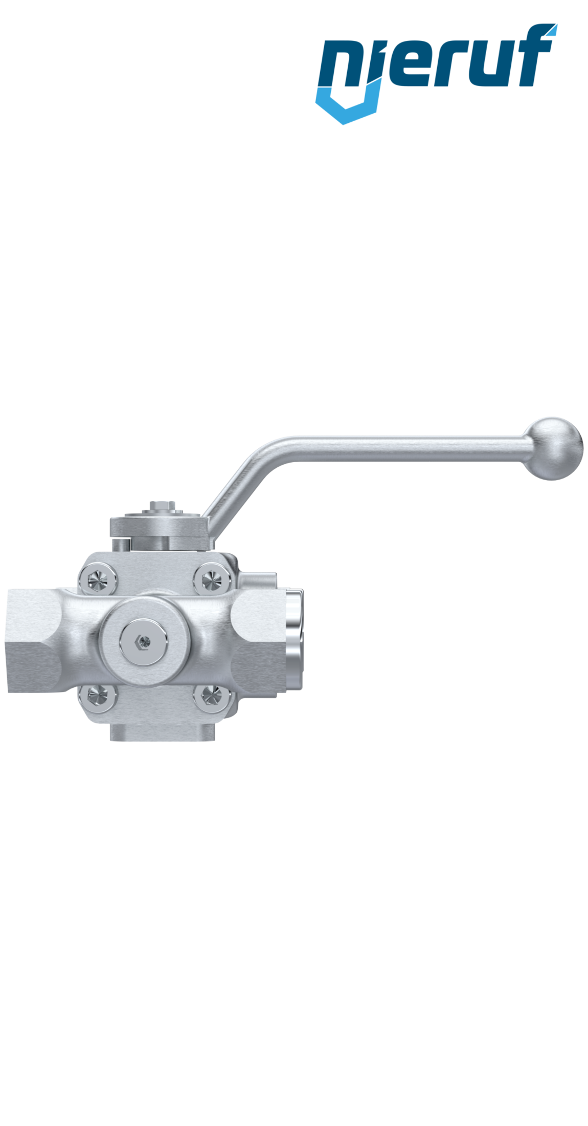 Wechsel-Kugelhahn DN25 - 1" Zoll GK16 T-Bohrung Eingang Innengewinde 1 1/4" Zoll