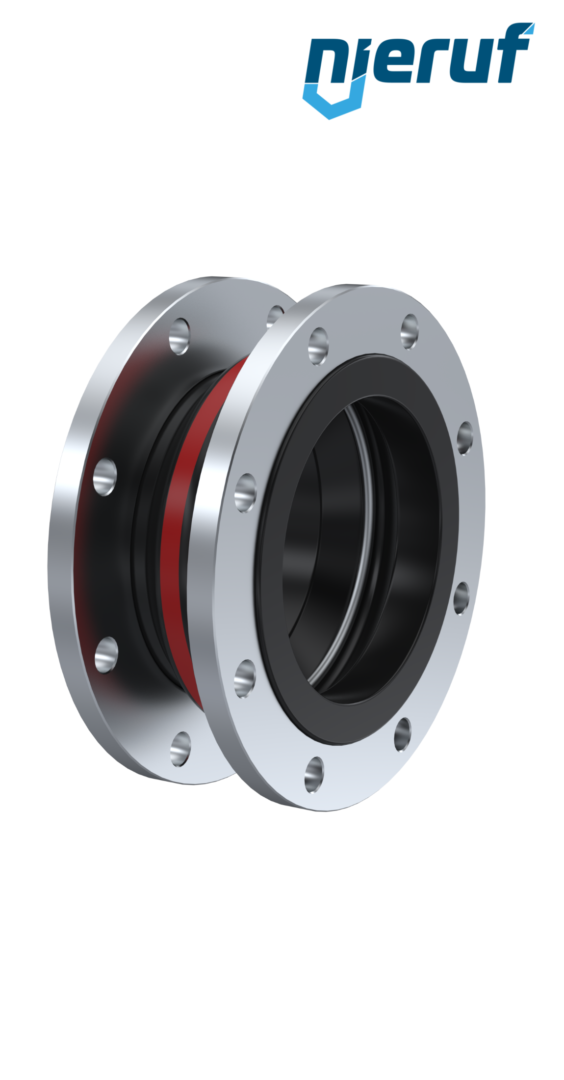 Compensateur anneau de soutien au vide DN300 modèle KP04 brides en acier EPDM