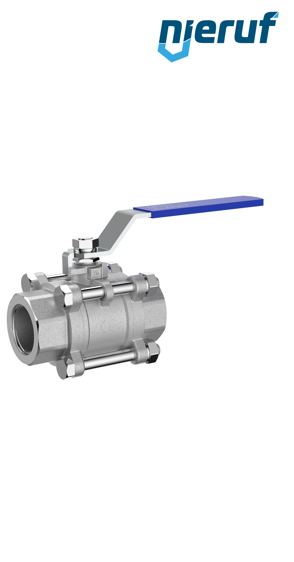 Edelstahl-Kugelhahn DN25 - 1" Zoll GK04 Innengewinde
