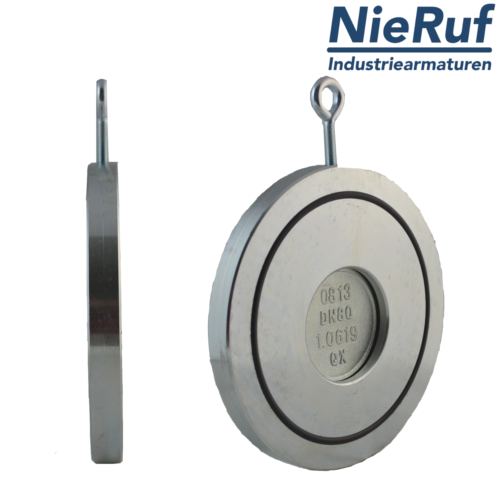 swing check valve with spring DN200 ZR04 stainless steel A351 CF8M metall