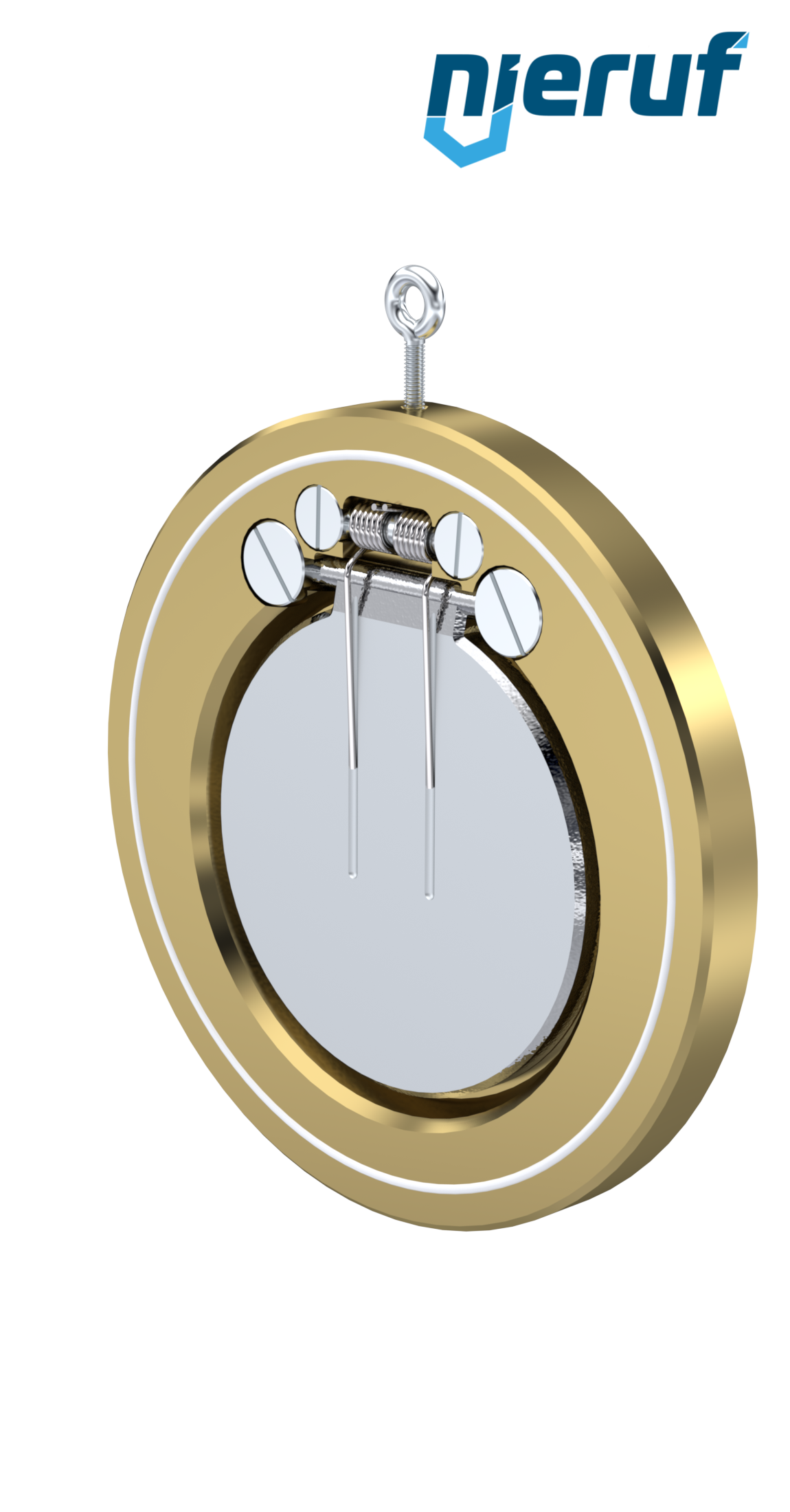 clapet anti-retour entre brides type wafer avec ressort DN150 ZR10 aluminium-bronze 2.0975 PTFE
