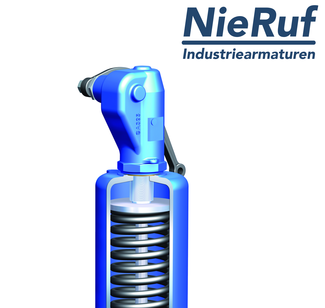 Flansch-Sicherheitsventil DN25/DN25 SF01, Grauguss EN-JL1040  Metall, mit Hebel