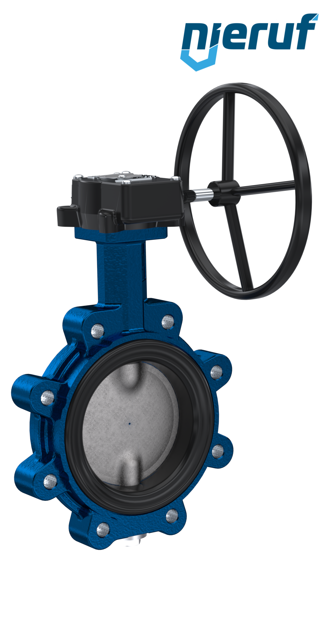 Absperrklappe AK02 DN 80 PN10-PN16 DVGW-Gas Schneckenradgetriebe