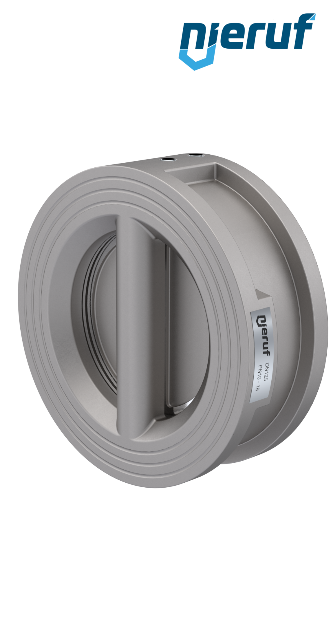 Doppelflügel-Rückschlagklappe DN125 DR03 Edelstahl 1.4408 EPDM