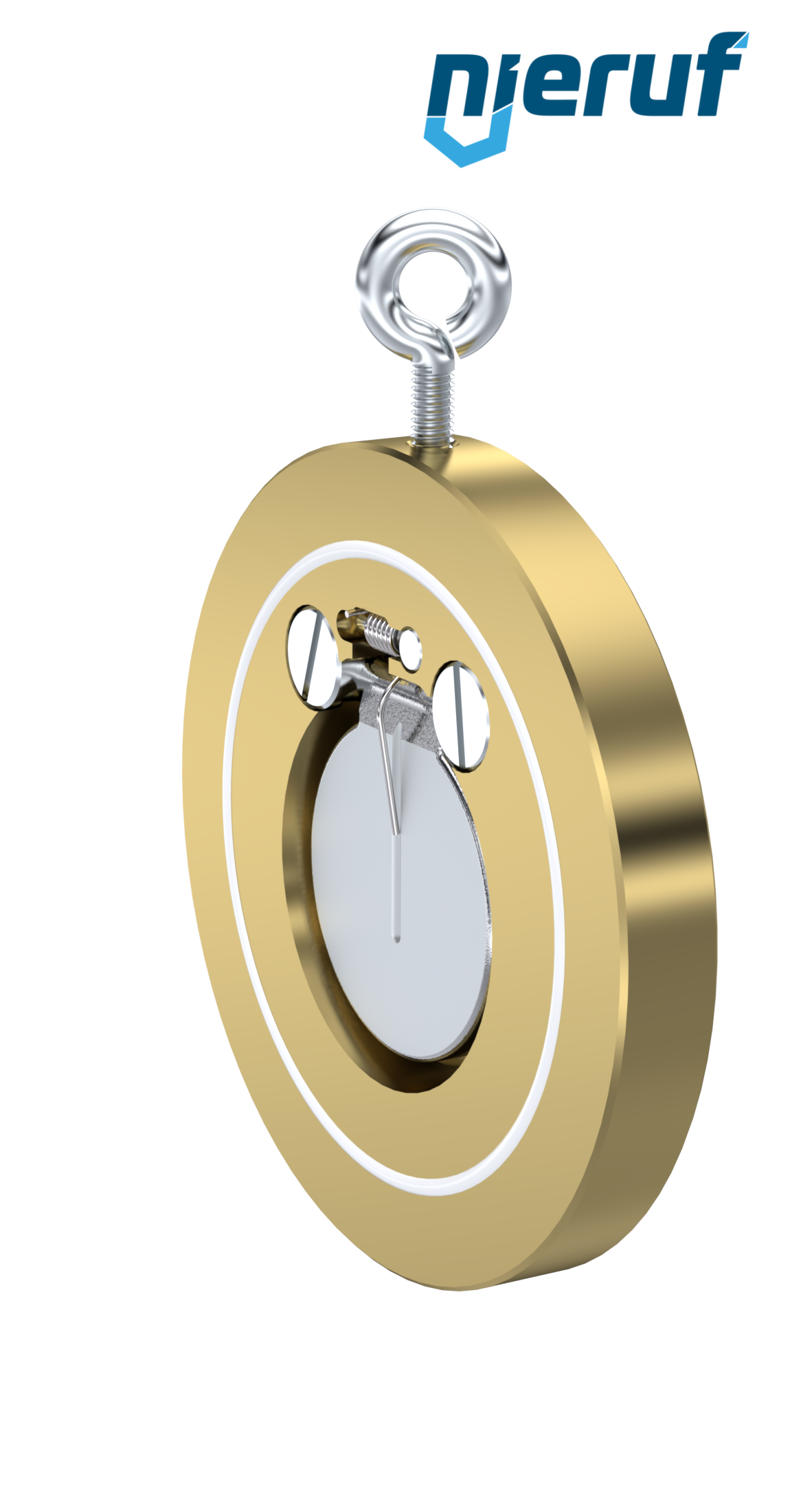 swing check valve with spring DN50 ZR10 Alu bronze 2.0975 / C958 PTFE