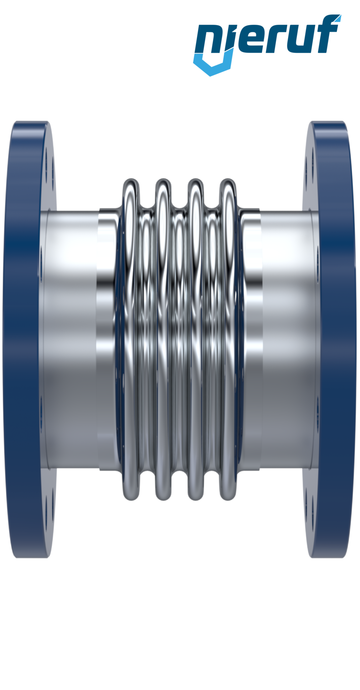 Giunto di dilatazione assiale DN125 versione KP05 flangia fissa e manicotto in acciaio inox