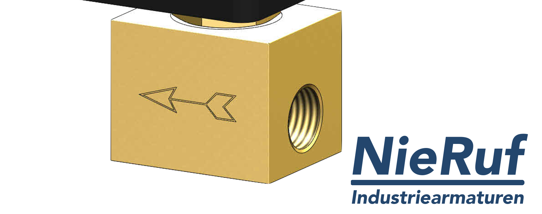 Magnetventil DN1,0 G 1/8" Zoll Messing MV09 FKM 24V DC