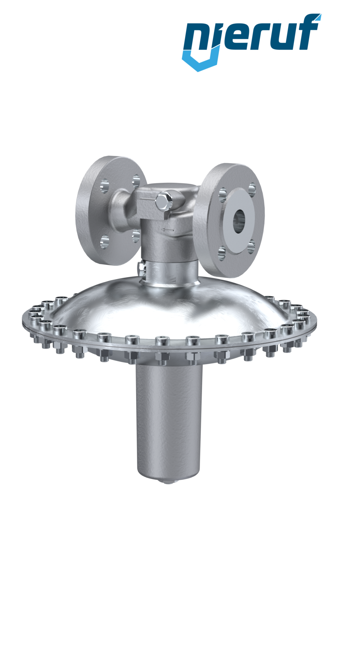 mbar pressure reducer DN20 DM24 flange DIN EN 1092 stainless steel EPDM 150 - 500 mbar