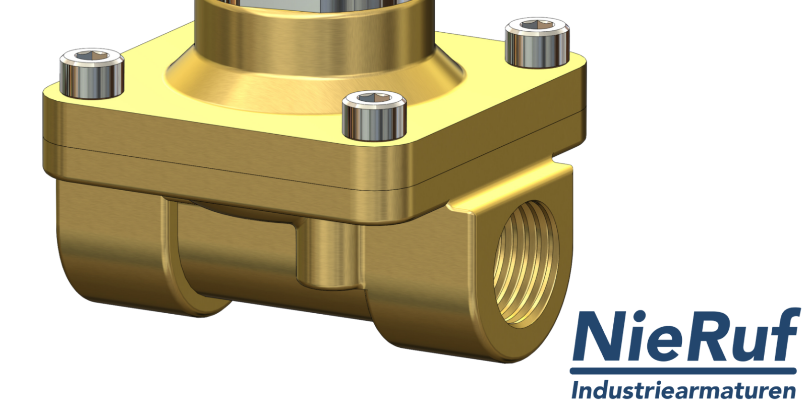 Magnetventil DN16 G 1/2" Zoll Messing MV06 FKM 230V 50Hz NO