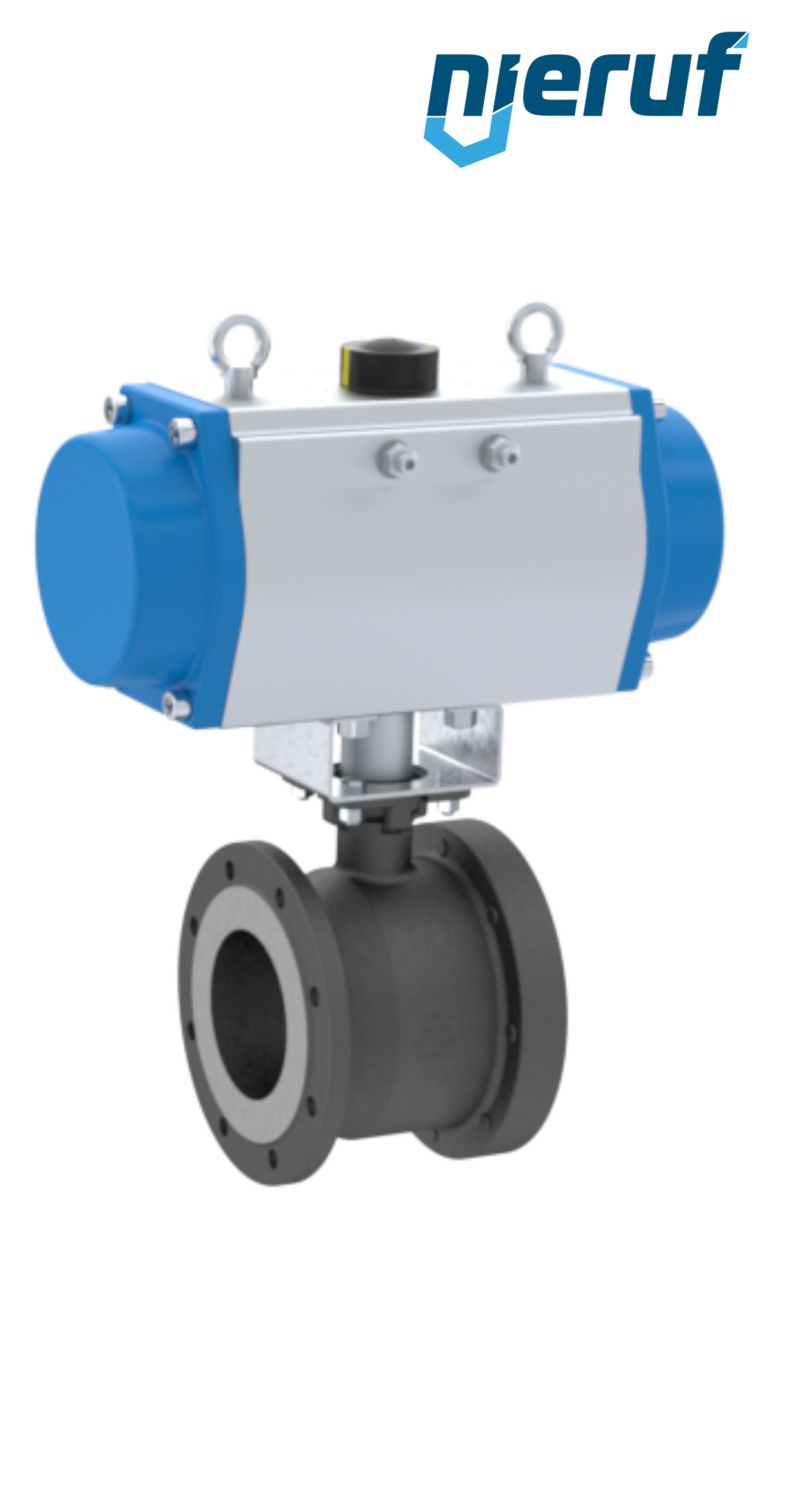 Kompakt-Flanschkugelhahn DN125 PK06 pneumatischer Drehantrieb einfachwirkend