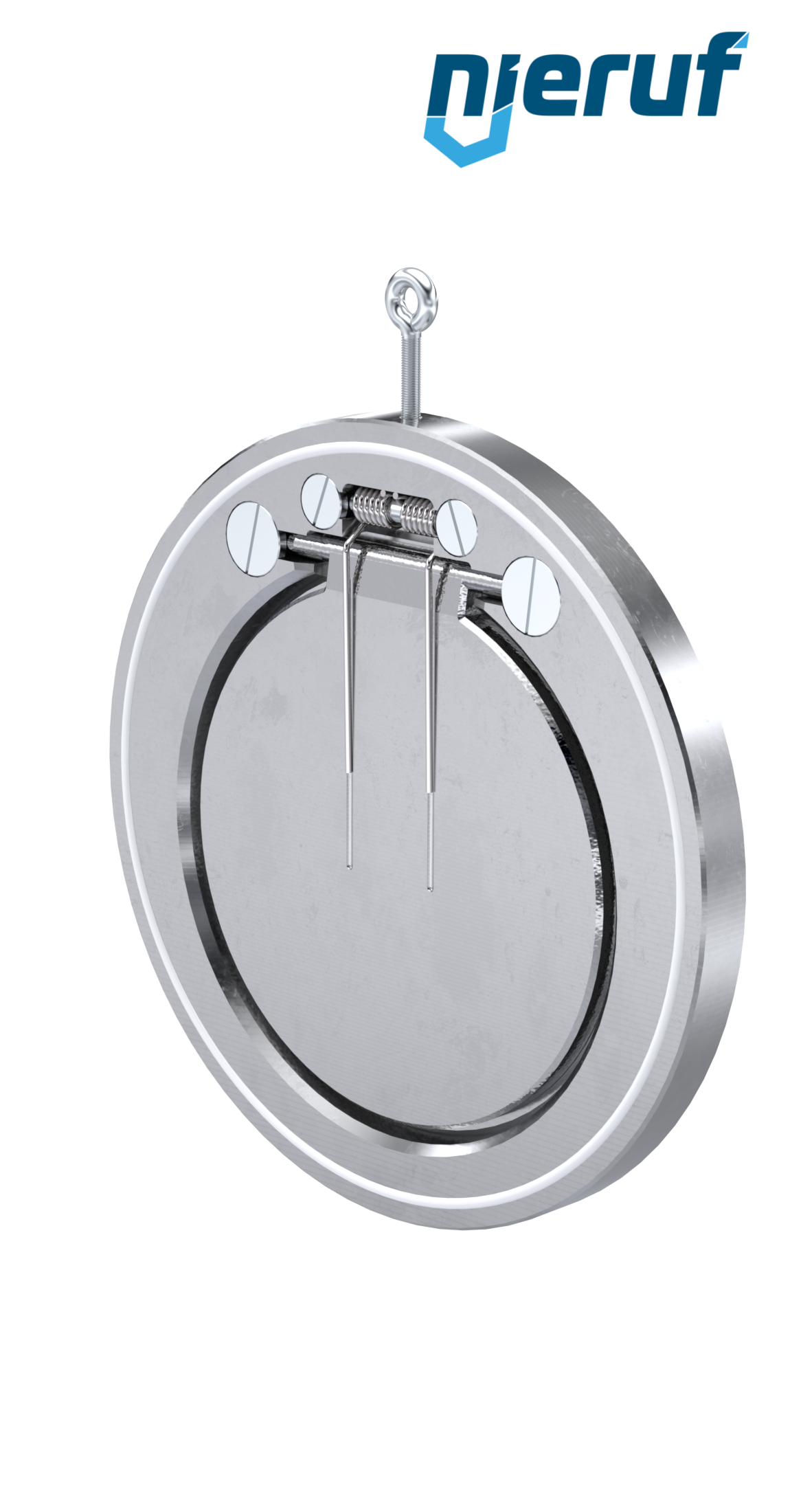 Zwischenflansch-Rückschlagklappe mit Feder DN250 ZR04 ANSI 150 Edelstahl 1.4408 PTFE