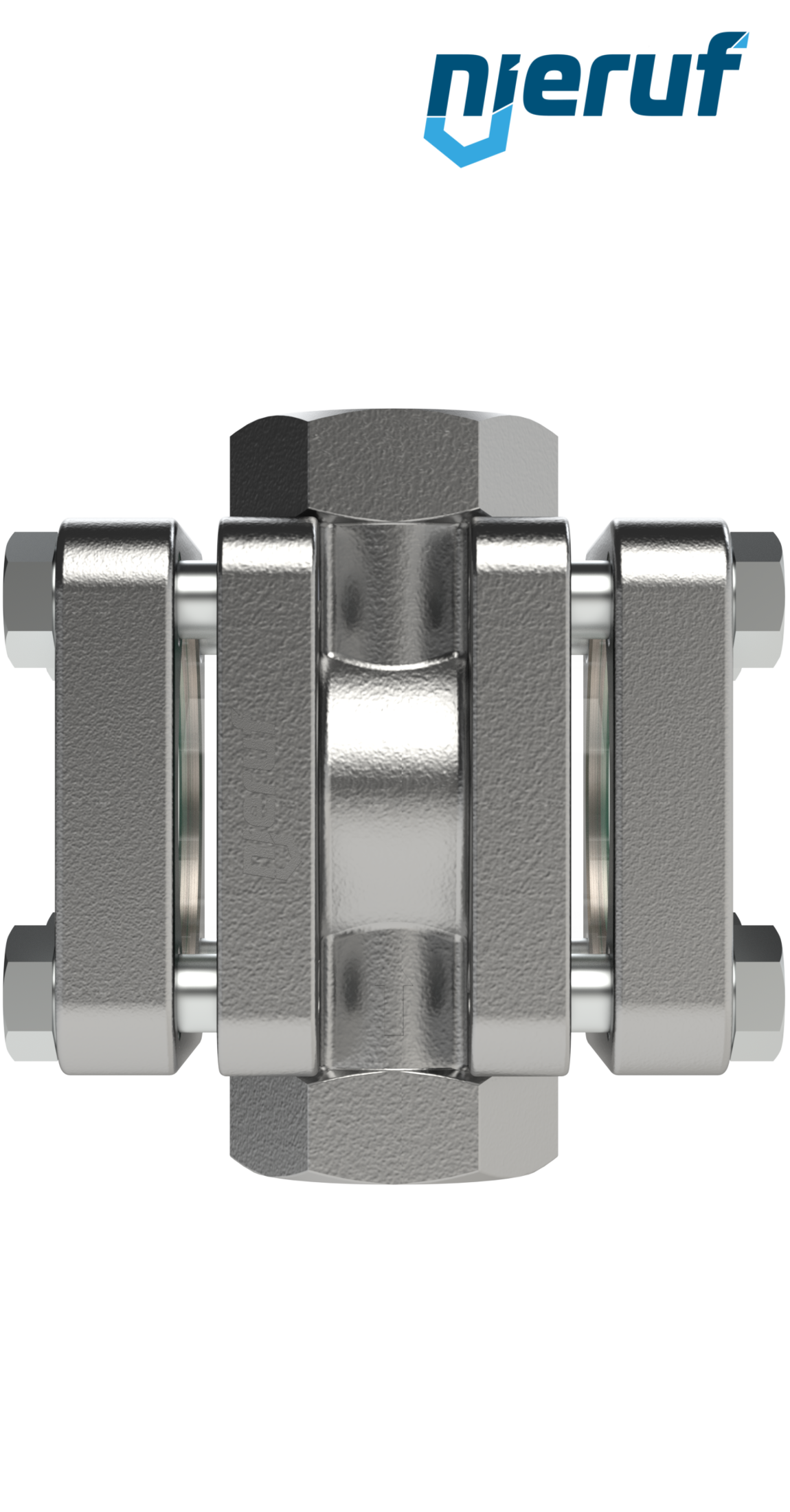 contrôleur de circulation fileté DN25 - 1" pouce fonte grise GG25 verre borosilicate version avec rotor en PTFE