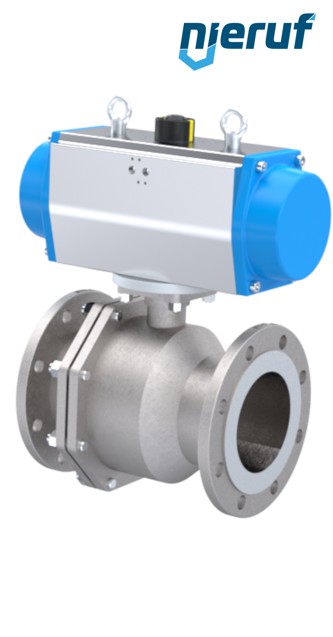 ball valve with actuator DN150 PK05 pneumatic actuator single acting normally open