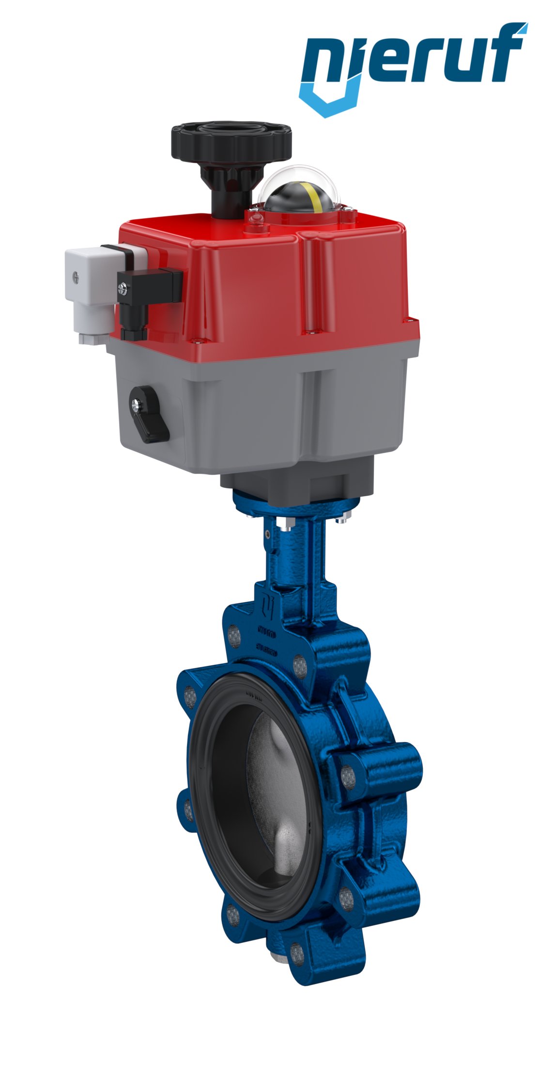 Absperrklappe DN 80 mit Gewindeaugen elektrischer Antrieb 24-240V DVGW Trinkwasser