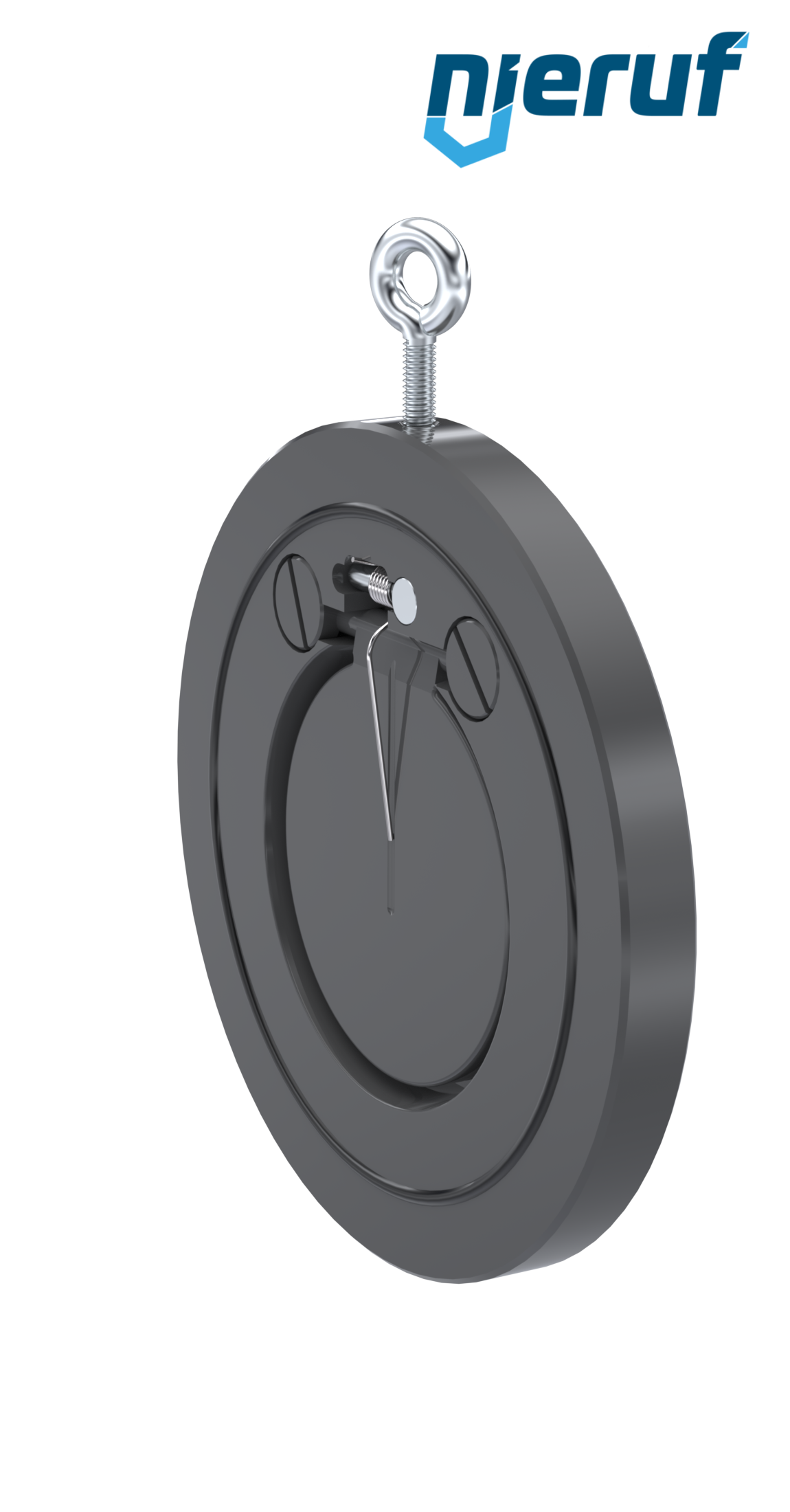 clapet anti-retour entre brides type wafer avec ressort DN80 ZR07 plastique PVC-U FKM (Viton)