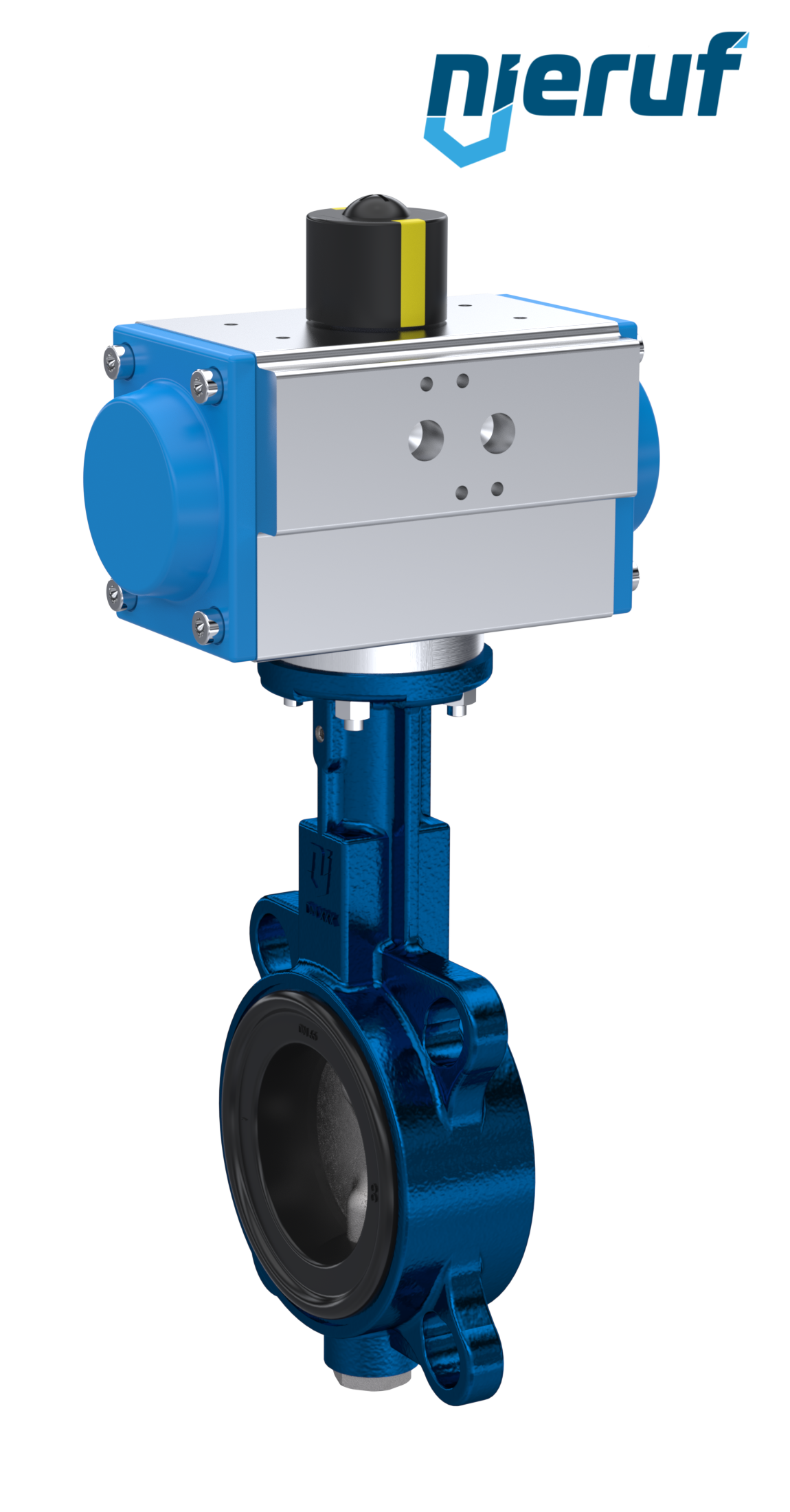 Absperrklappe DN 40 AK01 FPM pneumatischer Schwenkantrieb doppeltwirkend