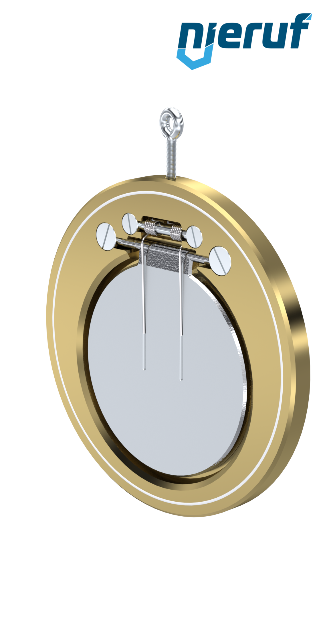 clapet anti-retour entre brides type wafer avec ressort DN200 ZR10 aluminium-bronze 2.0975 PTFE