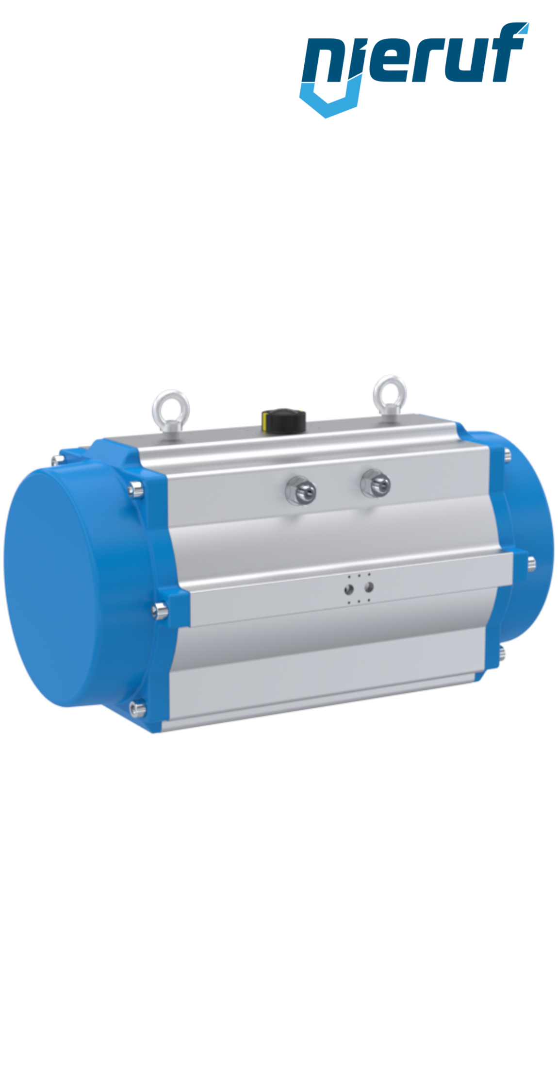 attuatore pneumatico AN02 a singolo effetto, apertura a molla versione per alta temperatura GS-400 90° con 5 molle