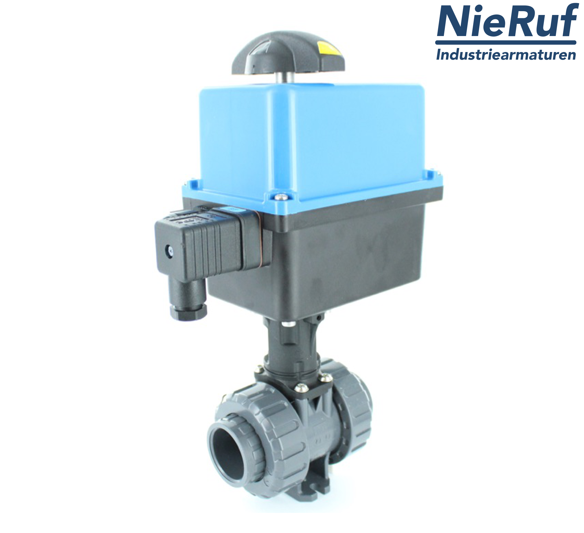 Elektrischer-PVC-Kugelhahn DN32 - 1 1/4" Zoll KK05 Elektromotor 24 Volt