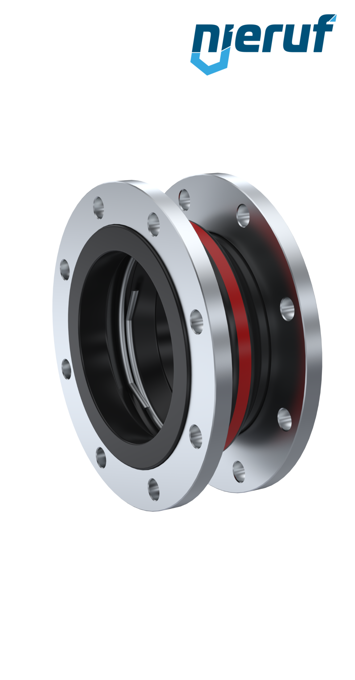 Kompensator Pierścień stabilizujący podciśnienie DN125 typ KP04 stalowe kołnierze EPDM