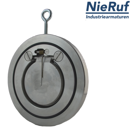 swing check valve with spring DN200 ZR04 stainless steel A351 CF8M metall