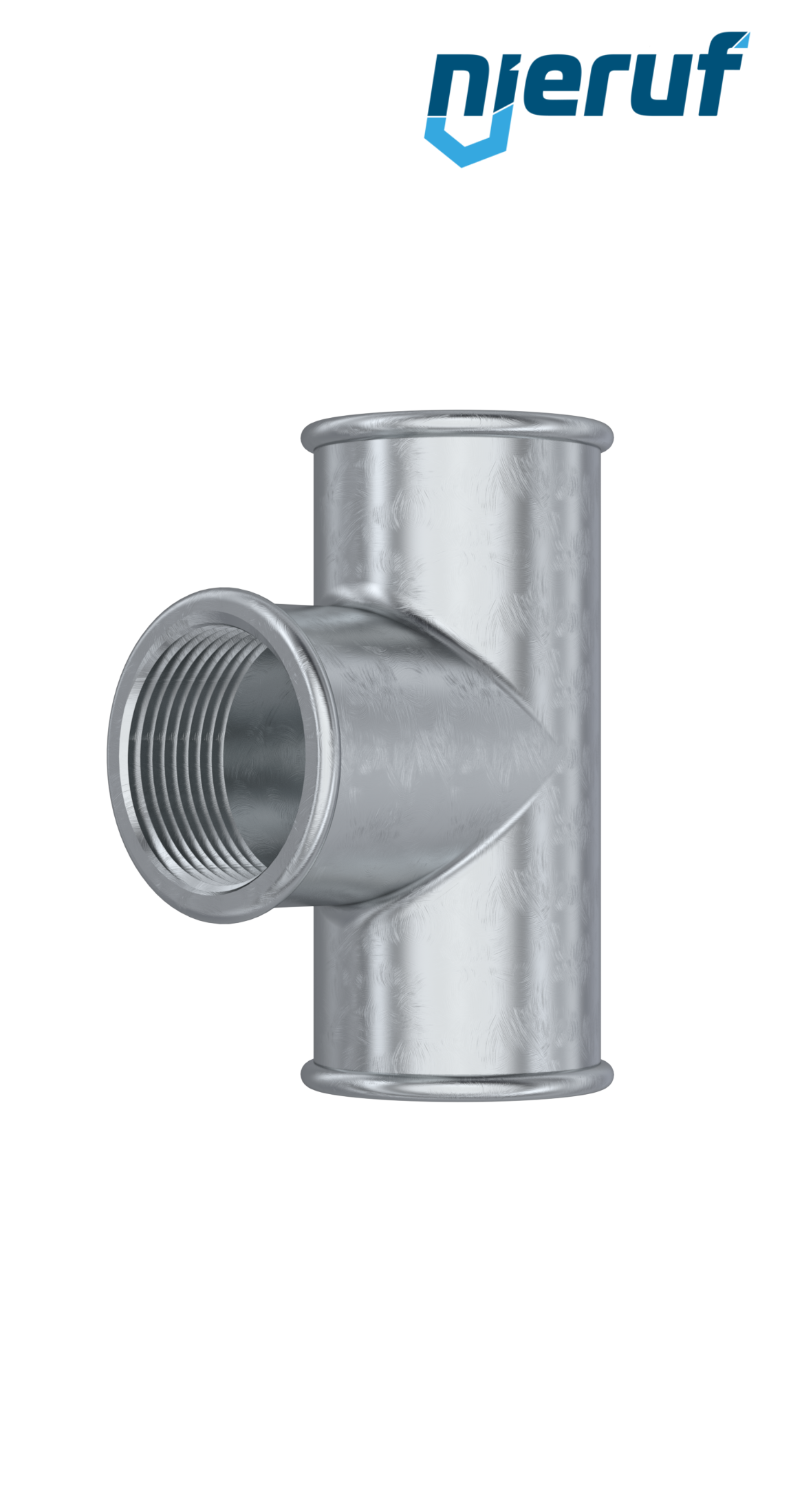 Tempergussfitting T-Stück Nr. 130, DN80 - 3" Zoll verzinkt