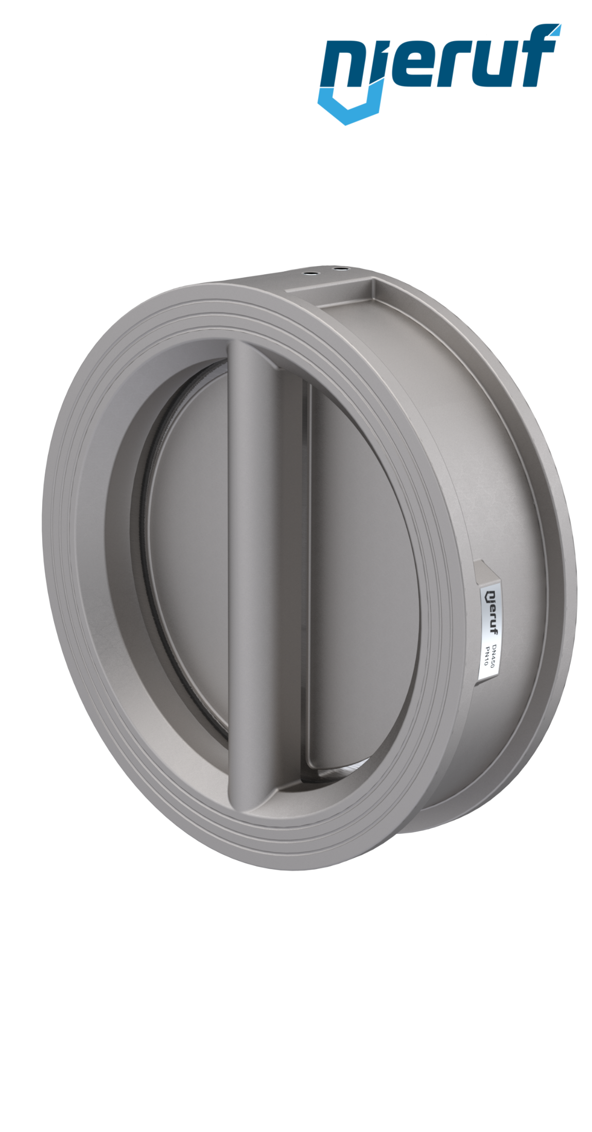 Doppelflügel-Rückschlagklappe DN450 DR03 Edelstahl 1.4408 FKM (Viton)