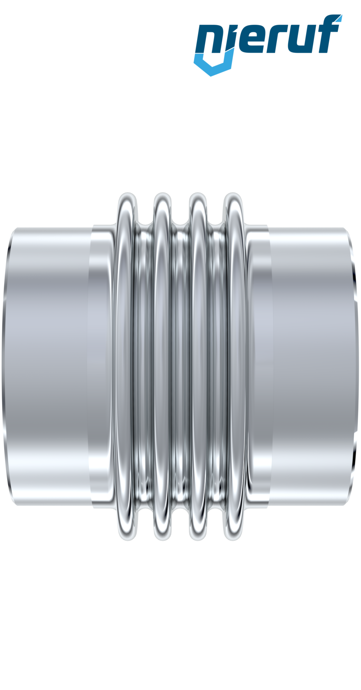 Axialkompensator DN100 - 114,3mm Typ KP05 Anschweißenden und Edelstahl-Faltenbalg