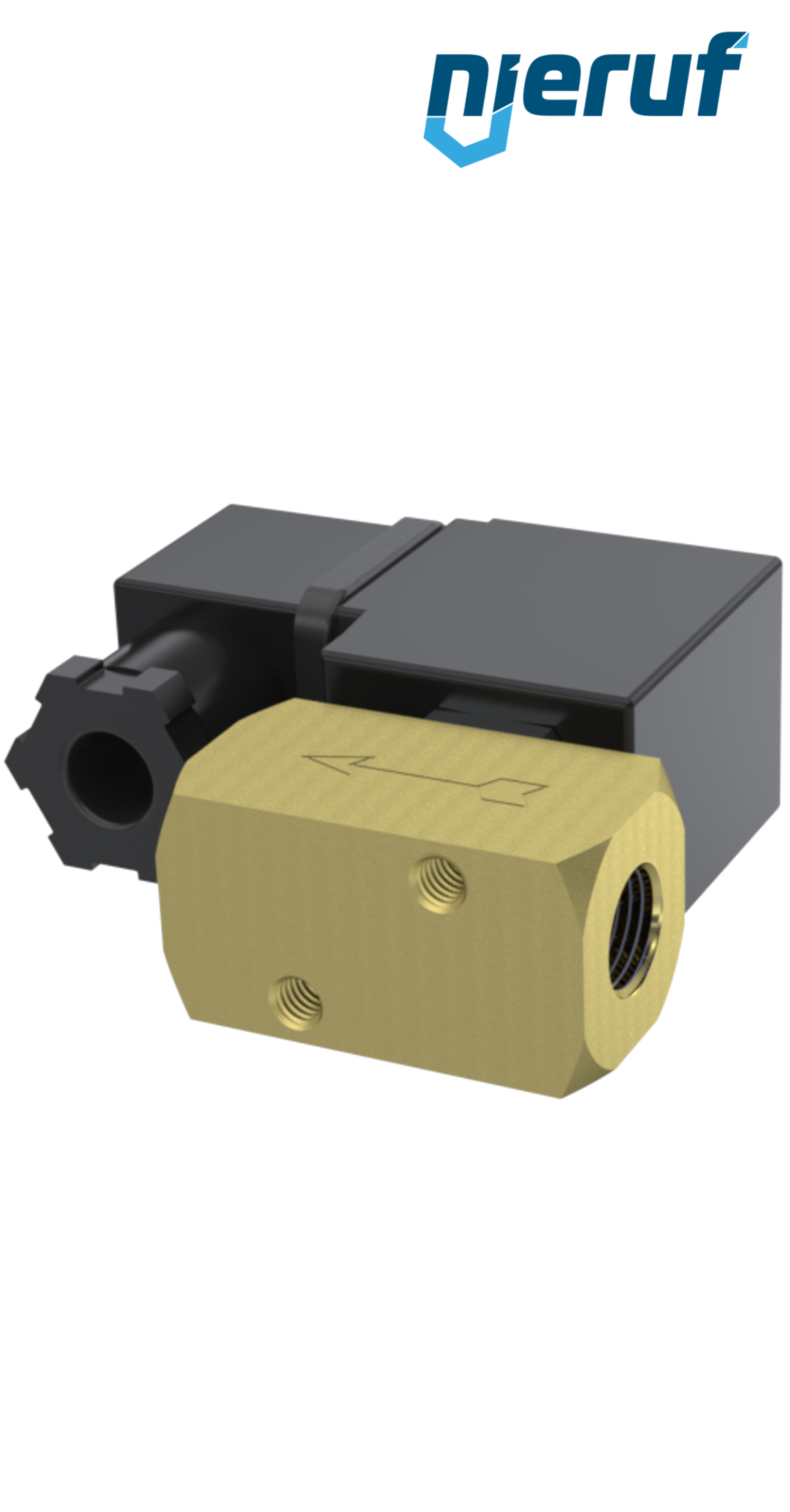Magnetventil DN2,0 G 1/4" Zoll Messing MV08 FKM 24V DC