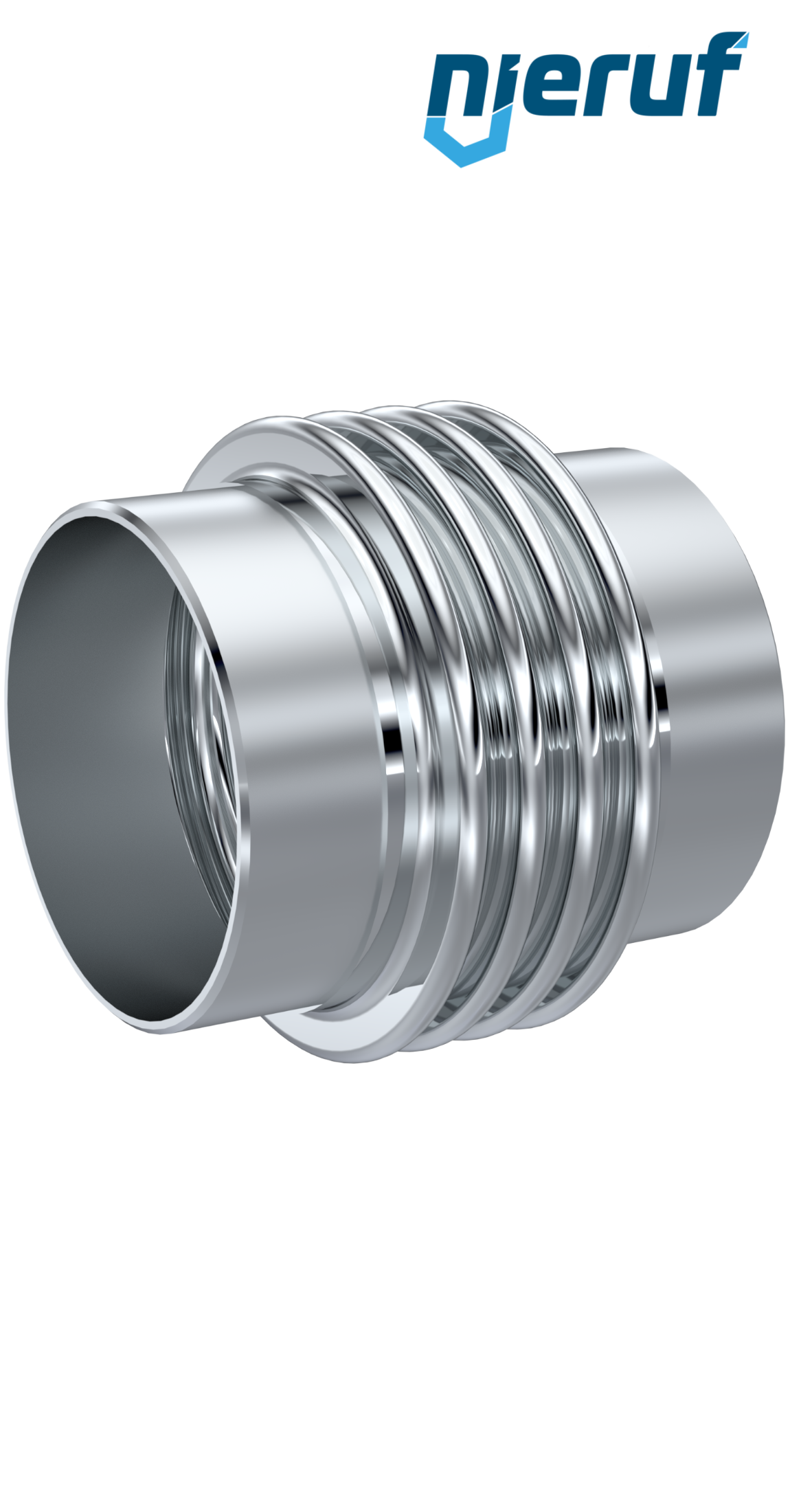 Giunto di dilatazione assiale DN200 - 219,1mm versione KP05 estremità a saldare e manicotto in acciaio inox