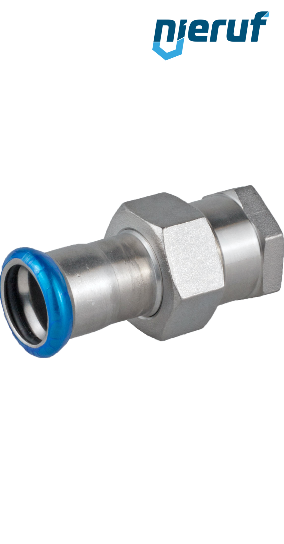 Union Coupling Pressfitting F DN12 - 15,0 mm female thread 1/2" inch stainless steel
