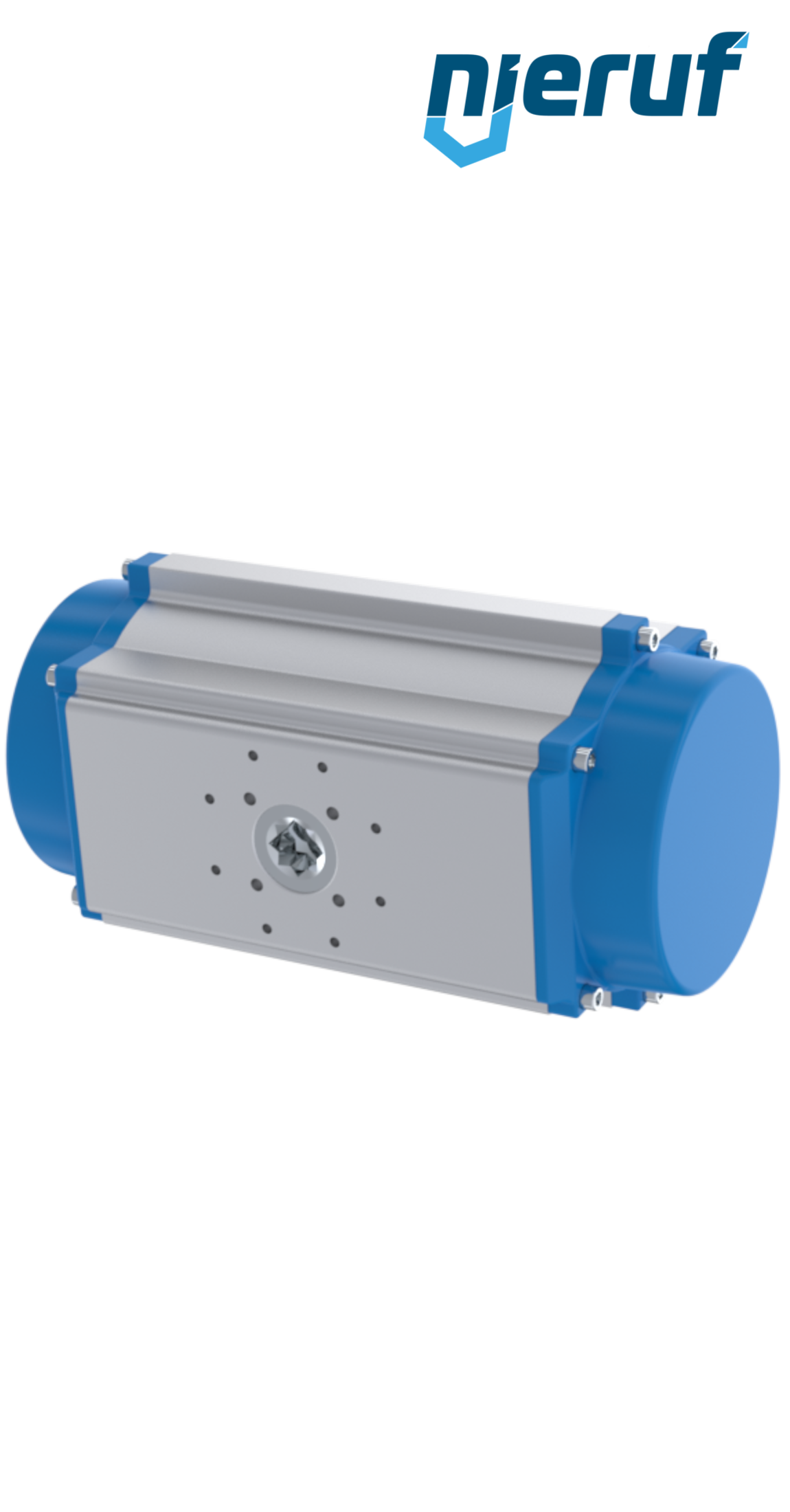 attuatore pneumatico AN02 a singolo effetto, chiusura a molla versione per alta temperatura GS-400 90° con 10 molle