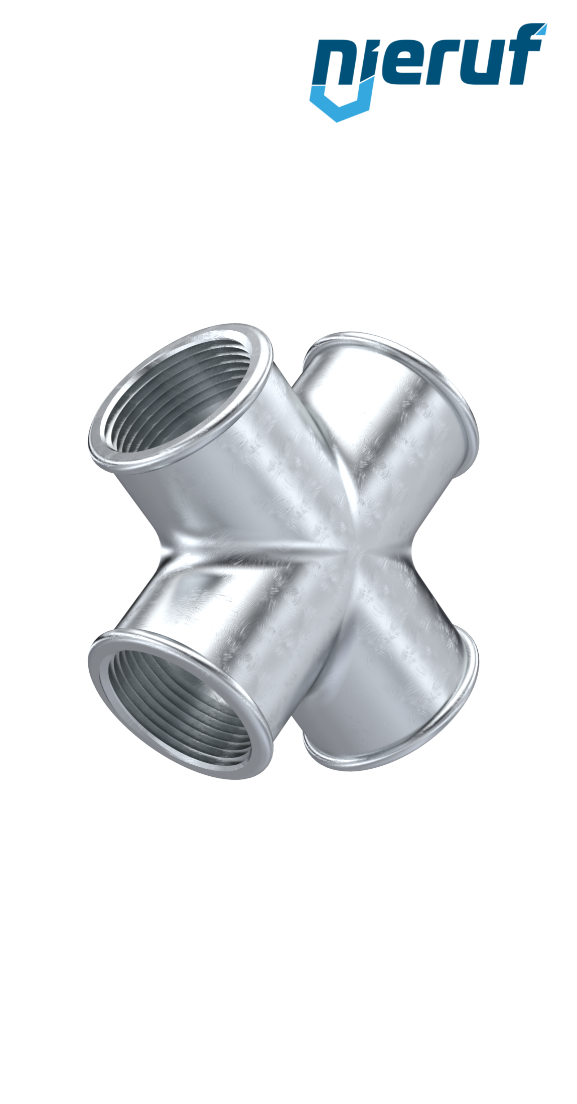 Raccord en fonte malléable raccord en croix n° 180, DN20 - 3/4" pouce galvanisé