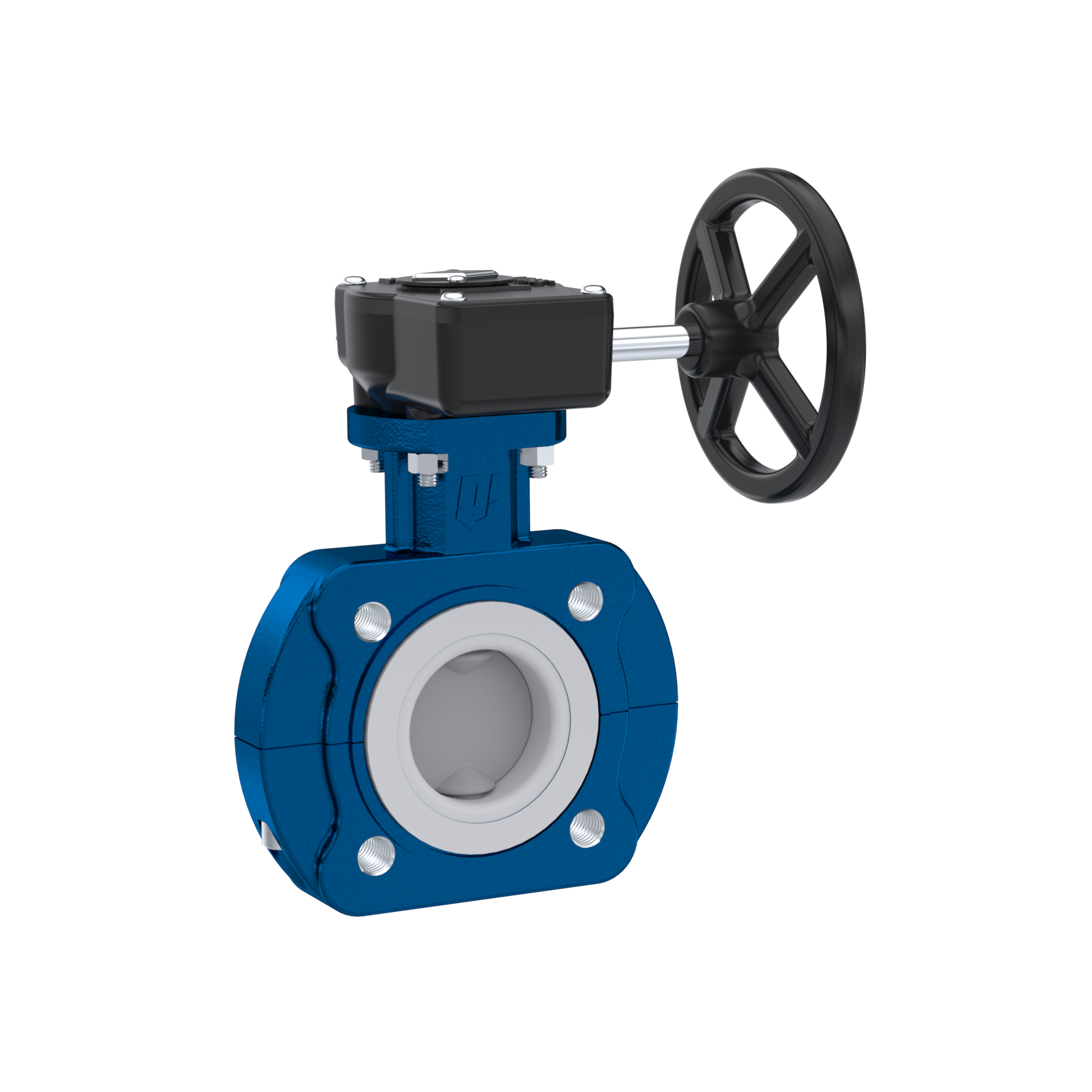 Absperrklappe PTFE AK10 DN25 ANSI150 Handradgetriebe EPDM Einlage