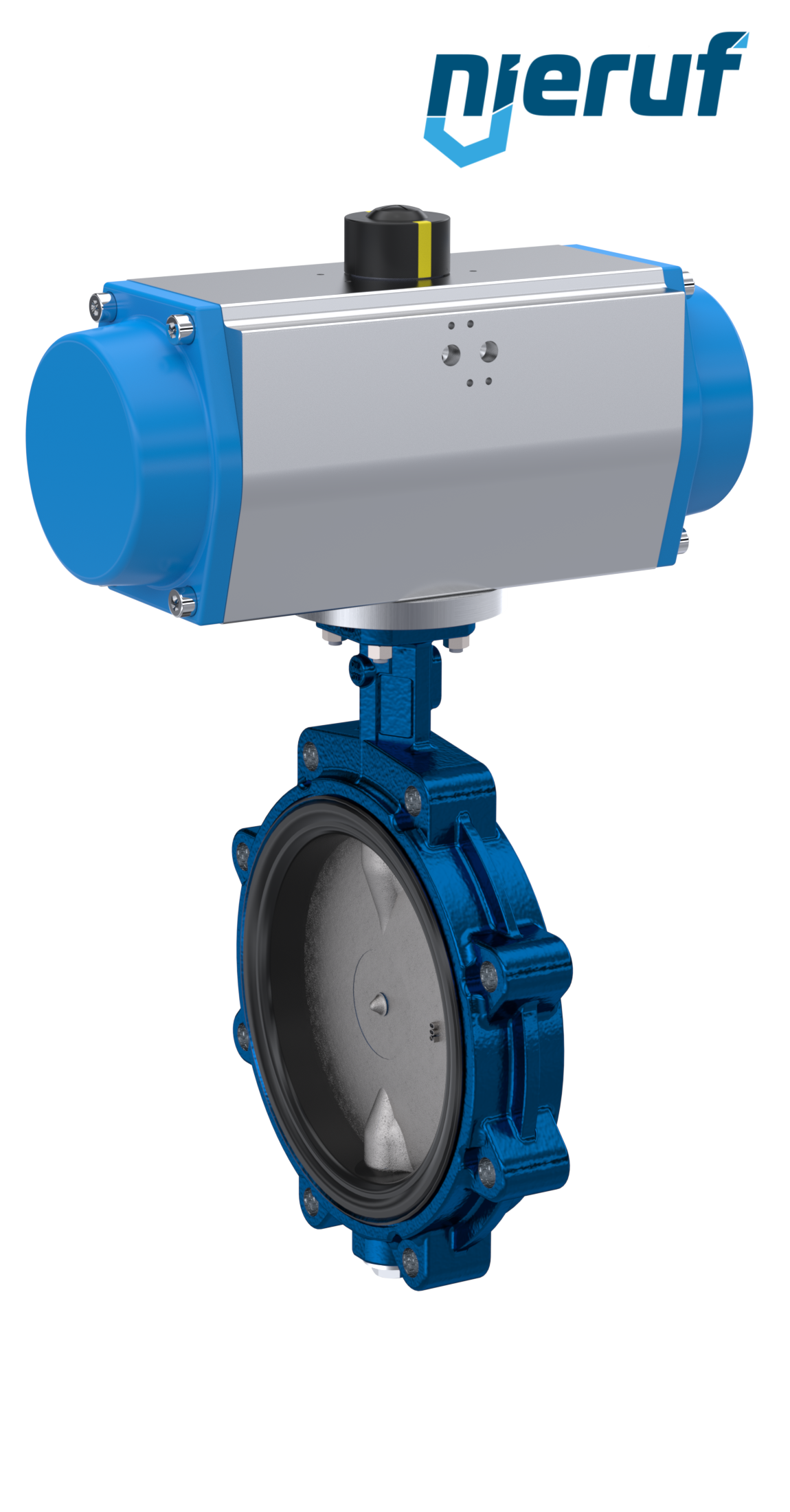 Absperrklappe DN 100 AK02 EPDM Hochtemperatur & FDA pneumatischer Schwenkantrieb einfachwirkend federöffnend