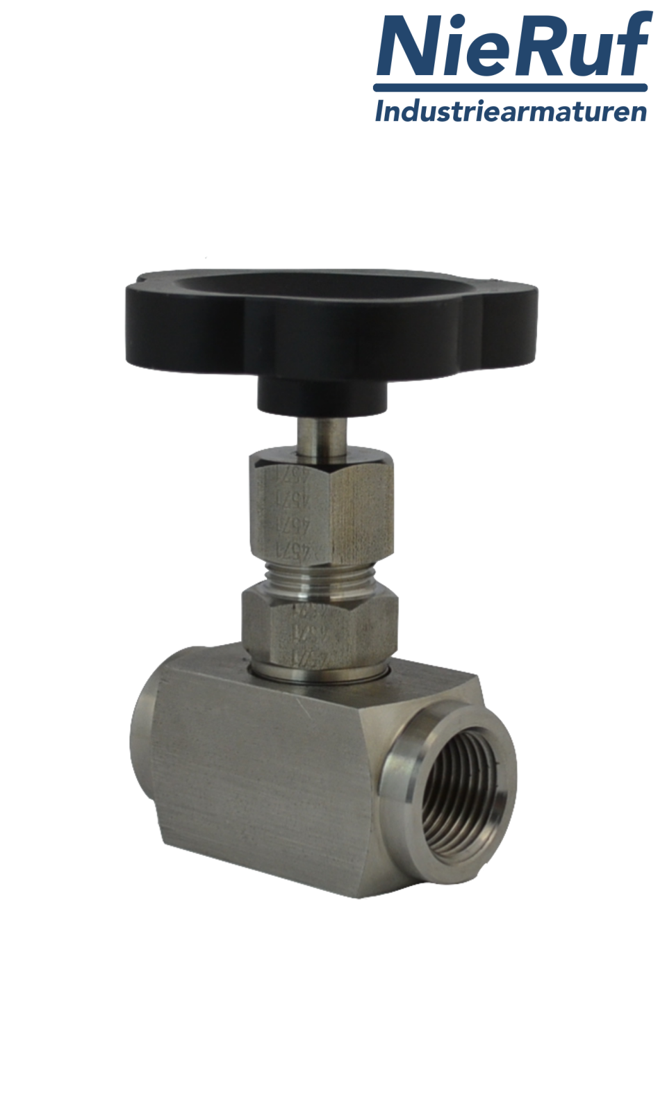 valvola a spillo (per alta pressione) 3/4" pollici NV01 acciaio inossidabile 1.4571