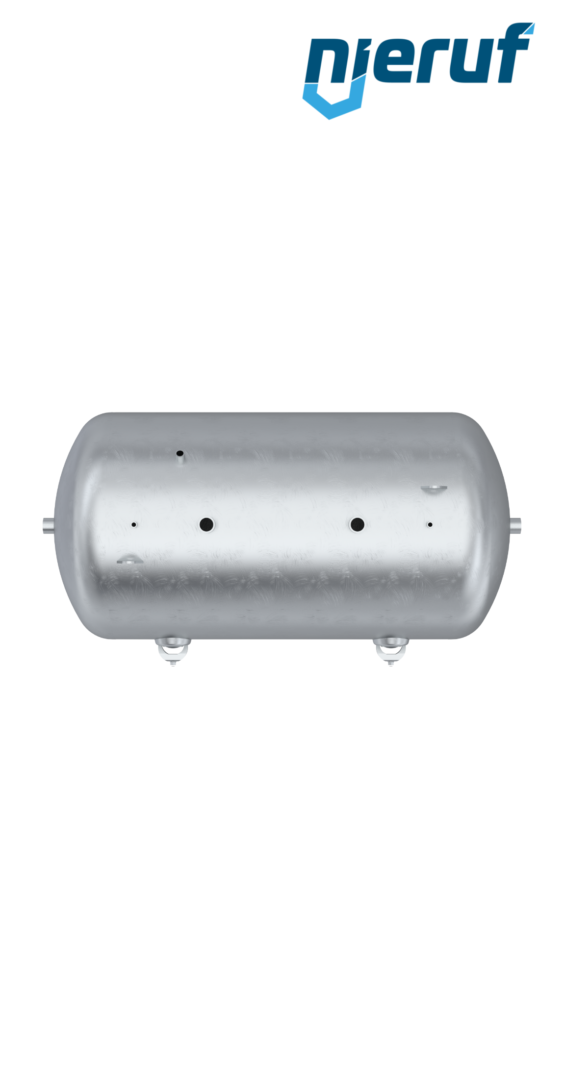 Druckbehälter liegend 7000 Liter, bis 16 bar, Stahl grundiert