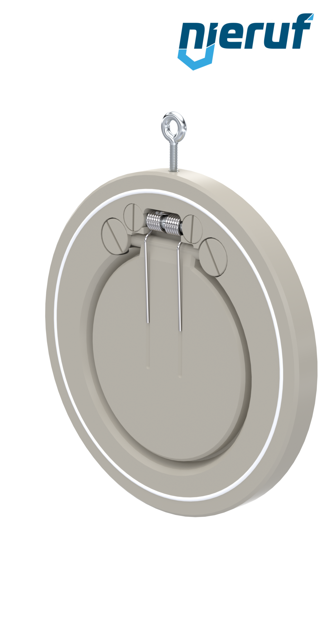 Zwischenflansch-Rückschlagklappe mit Feder DN150 ZR08 Kunststoff PP-H PTFE