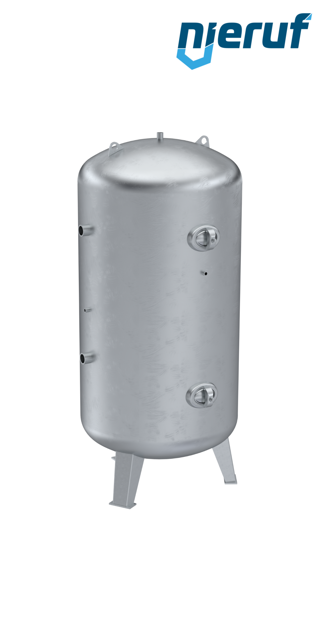 Druckluftbehälter stehend BE01 10000 Liter, 0-11 bar, Stahl grundiert, Durchmesser 1800 mm