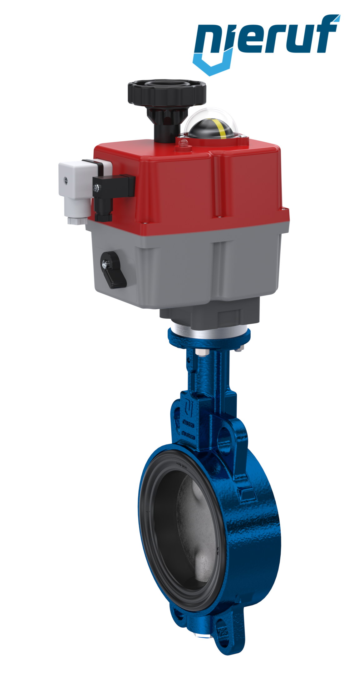 Absperrklappe DN 80 mit Zentrieraugen elektrischer Antrieb 24-240V FDA