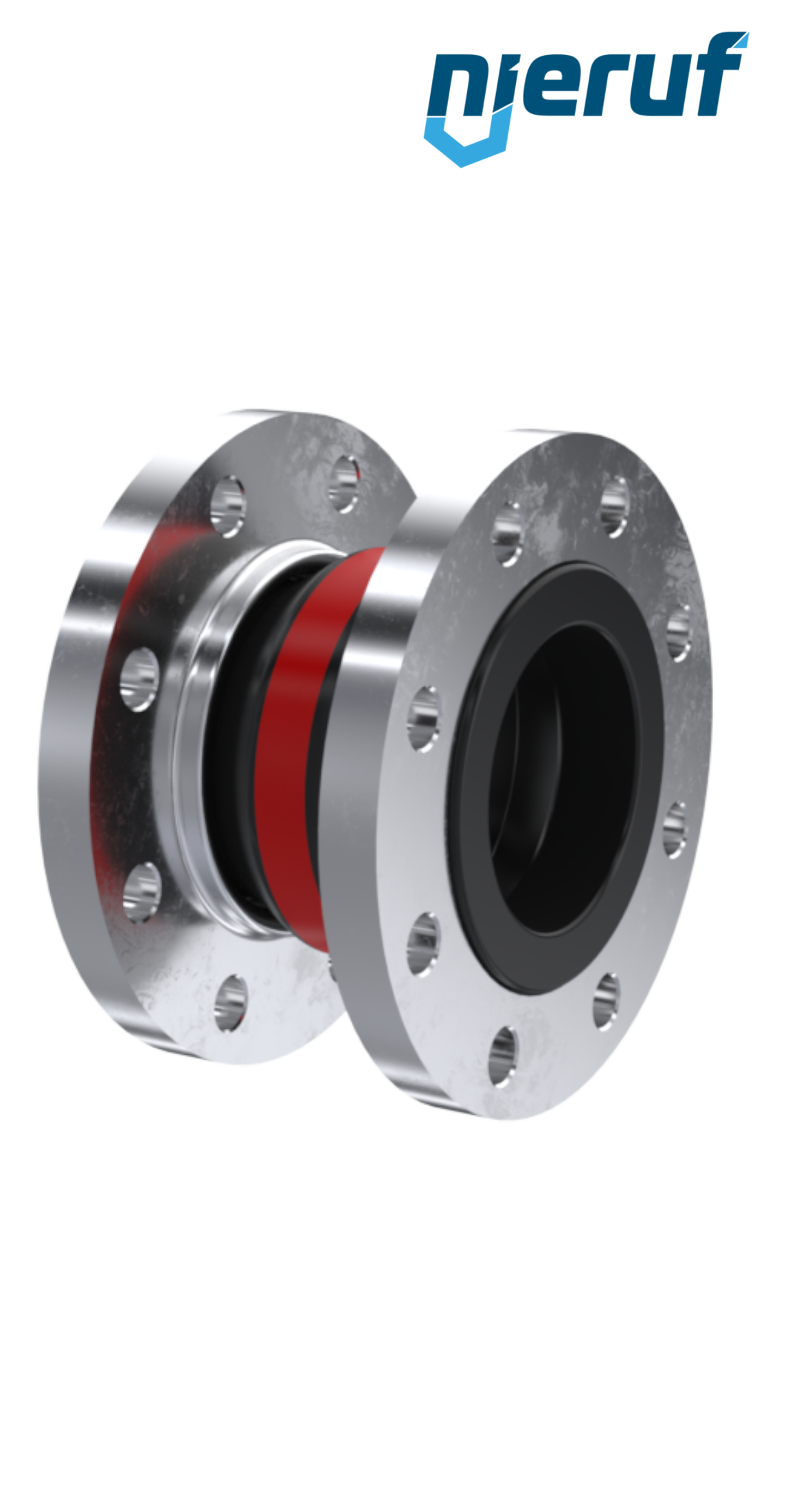 Compensatore DN40 tipo KP04 flange acciaio, manicotto EPDM e certificato DVGW-acqua potabile