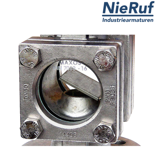 flange sight flow indicator DN40 - 1 1/2" Inch grey cast iron GG25 soda lime glass design with disc